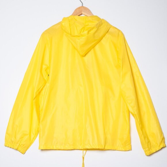 Vintage 80s Jacket & Bag Mens Small Lightweight Nylon Jacket Yellow - Picture 5 of 12